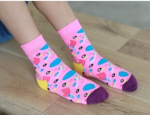 Fairy Floss Lolly Pink Socks