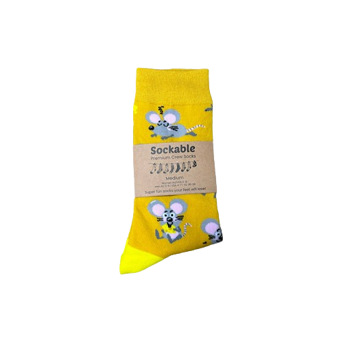 Playful novelty socks with mice, ideal for gifts or fundraising