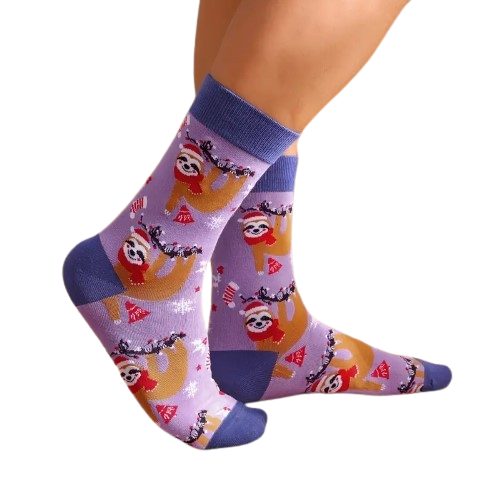 Christmas Sloth Socks