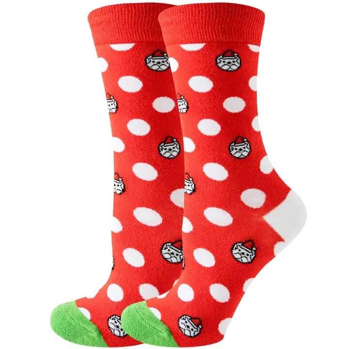 Spotty Santa Socks