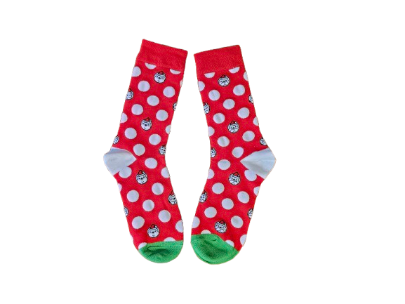 Spotty Santa Socks